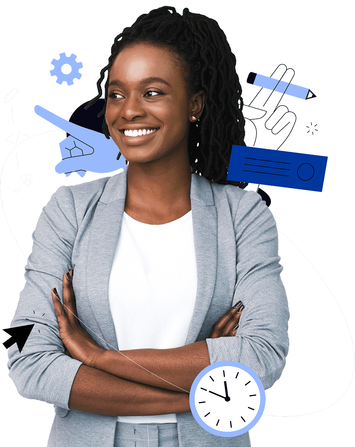 Woman looking satisfied with our services